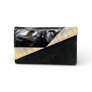 Bally Black and Gold Clutch